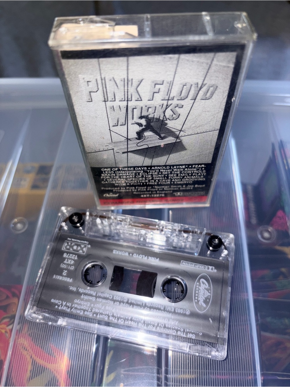 Pink Floyd Clear Shell Cassette with Black & Silver Label